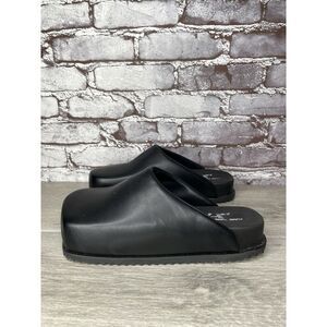 Yume Yume Black Leather Truck Clogs Platform Slides Sandals Women’s 39EU/8.5M US